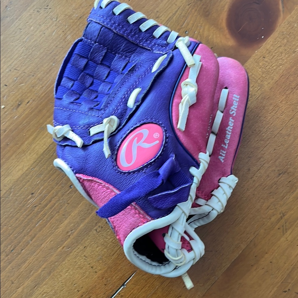Rawlings Youth Pink and Purple Baseball Glove